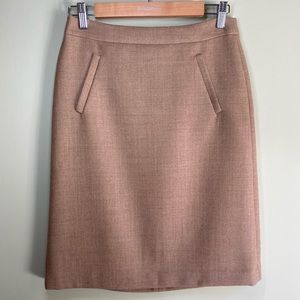 J. Crew Knee-high Wool Skirt Size 4 Heather Camel